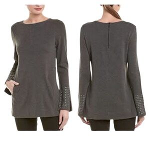 Nic + Zoe  Gray Sweater Top Sz XS